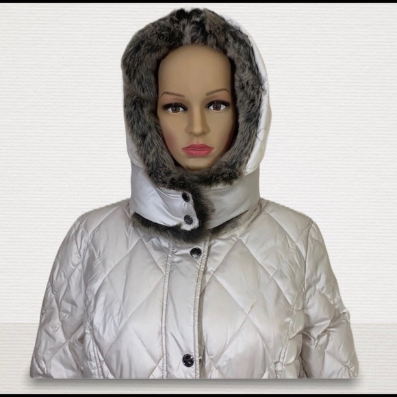 Apt. 9 long hooded quilted puffer jacket size M - Picture 6 of 8